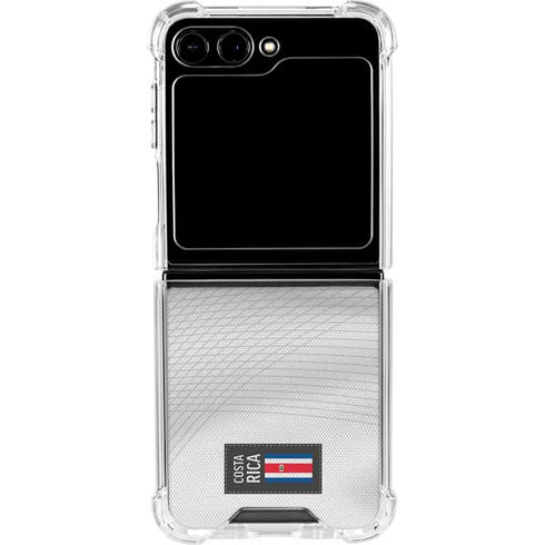 Costa Rica Soccer Flag Galaxy Z Flip5 5G Clear Case
